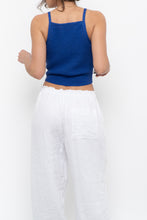 Load image into Gallery viewer, WILFRED x Cobalt Blue Crochet Cropped Tank (XS, S)