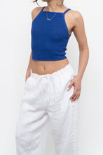 Load image into Gallery viewer, WILFRED x Cobalt Blue Crochet Cropped Tank (XS, S)