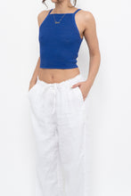 Load image into Gallery viewer, WILFRED x Cobalt Blue Crochet Cropped Tank (XS, S)