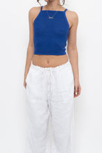 Load image into Gallery viewer, WILFRED x Cobalt Blue Crochet Cropped Tank (XS, S)