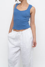 Load image into Gallery viewer, KISMET x Blue Textured Cropped Tank (XS, S)