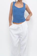 Load image into Gallery viewer, KISMET x Blue Textured Cropped Tank (XS, S)