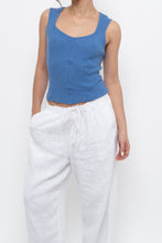 Load image into Gallery viewer, KISMET x Blue Textured Cropped Tank (XS, S)