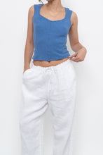 Load image into Gallery viewer, KISMET x Blue Textured Cropped Tank (XS, S)
