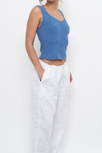 Load image into Gallery viewer, KISMET x Blue Textured Cropped Tank (XS, S)