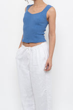 Load image into Gallery viewer, KISMET x Blue Textured Cropped Tank (XS, S)