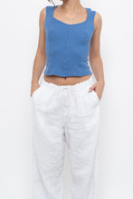Load image into Gallery viewer, KISMET x Blue Textured Cropped Tank (XS, S)