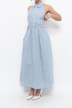 Load image into Gallery viewer, REFORMATION x Deadstock Baby Blue Linen Halter Dress (M)