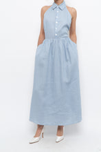Load image into Gallery viewer, REFORMATION x Deadstock Baby Blue Linen Halter Dress (M)
