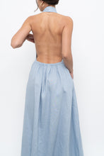 Load image into Gallery viewer, REFORMATION x Deadstock Baby Blue Linen Halter Dress (M)