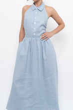 Load image into Gallery viewer, REFORMATION x Deadstock Baby Blue Linen Halter Dress (M)
