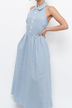 Load image into Gallery viewer, REFORMATION x Deadstock Baby Blue Linen Halter Dress (M)