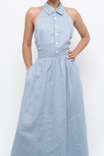 Load image into Gallery viewer, REFORMATION x Deadstock Baby Blue Linen Halter Dress (M)