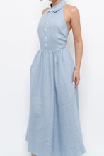 Load image into Gallery viewer, REFORMATION x Deadstock Baby Blue Linen Halter Dress (M)