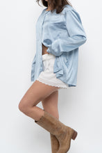 Load image into Gallery viewer, ANN TAYLOR x Blue Satin Blouse (S-L)