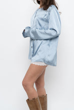 Load image into Gallery viewer, ANN TAYLOR x Blue Satin Blouse (S-L)