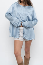 Load image into Gallery viewer, ANN TAYLOR x Blue Satin Blouse (S-L)