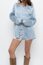 Load image into Gallery viewer, ANN TAYLOR x Blue Satin Blouse (S-L)