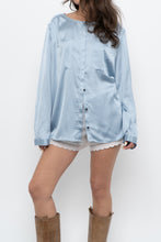 Load image into Gallery viewer, ANN TAYLOR x Blue Satin Blouse (S-L)