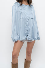 Load image into Gallery viewer, ANN TAYLOR x Blue Satin Blouse (S-L)