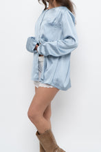 Load image into Gallery viewer, ANN TAYLOR x Blue Satin Blouse (S-L)