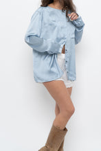 Load image into Gallery viewer, ANN TAYLOR x Blue Satin Blouse (S-L)