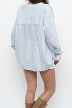 Load image into Gallery viewer, VINCE x Pale Blue Oversized Blouse (XS-L)