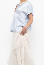 Load image into Gallery viewer, BANANA REPUBLIC x Baby Blue Silk Oversized Top (XS-M)