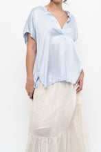 Load image into Gallery viewer, BANANA REPUBLIC x Baby Blue Silk Oversized Top (XS-M)