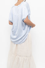 Load image into Gallery viewer, BANANA REPUBLIC x Baby Blue Silk Oversized Top (XS-M)
