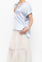 Load image into Gallery viewer, BANANA REPUBLIC x Baby Blue Silk Oversized Top (XS-M)