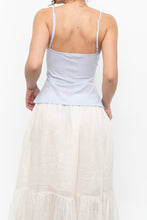 Load image into Gallery viewer, Vintage x LA VIE EN ROSE Periwinkle Mesh Frilly Tank (M)