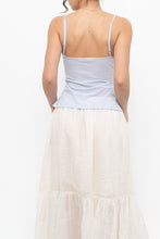 Load image into Gallery viewer, Vintage x LA VIE EN ROSE Periwinkle Mesh Frilly Tank (M)