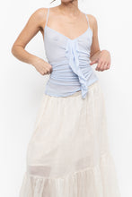 Load image into Gallery viewer, Vintage x LA VIE EN ROSE Periwinkle Mesh Frilly Tank (M)