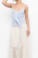 Load image into Gallery viewer, Vintage x LA VIE EN ROSE Periwinkle Mesh Frilly Tank (M)