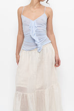 Load image into Gallery viewer, Vintage x LA VIE EN ROSE Periwinkle Mesh Frilly Tank (M)