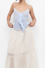 Load image into Gallery viewer, Vintage x LA VIE EN ROSE Periwinkle Mesh Frilly Tank (M)