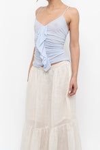 Load image into Gallery viewer, Vintage x LA VIE EN ROSE Periwinkle Mesh Frilly Tank (M)