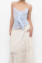 Load image into Gallery viewer, Vintage x LA VIE EN ROSE Periwinkle Mesh Frilly Tank (M)