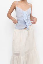 Load image into Gallery viewer, Vintage x LA VIE EN ROSE Periwinkle Mesh Frilly Tank (M)