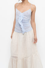 Load image into Gallery viewer, Vintage x LA VIE EN ROSE Periwinkle Mesh Frilly Tank (M)
