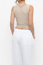 Load image into Gallery viewer, ABERCOMBIE x Soft Beige Fitted Tank (S)