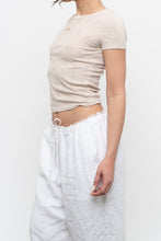Load image into Gallery viewer, AMERICAN EAGLE x Beige Pointelle Cotton Baby Tee (XS)