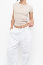 Load image into Gallery viewer, AMERICAN EAGLE x Beige Pointelle Cotton Baby Tee (XS)