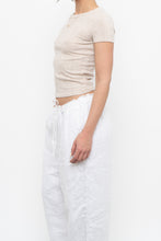 Load image into Gallery viewer, AMERICAN EAGLE x Beige Pointelle Cotton Baby Tee (XS)