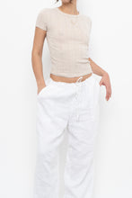 Load image into Gallery viewer, AMERICAN EAGLE x Beige Pointelle Cotton Baby Tee (XS)