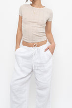 Load image into Gallery viewer, AMERICAN EAGLE x Beige Pointelle Cotton Baby Tee (XS)