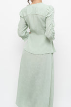 Load image into Gallery viewer, ATELIER REVE x Faint Patterned Light Teal Midi Dress (M)