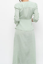 Load image into Gallery viewer, ATELIER REVE x Faint Patterned Light Teal Midi Dress (M)