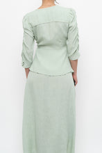 Load image into Gallery viewer, ATELIER REVE x Faint Patterned Light Teal Midi Dress (M)